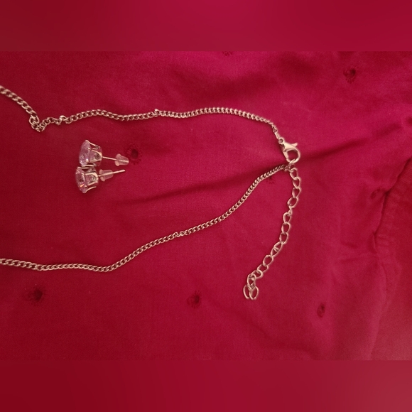 CUBIC ZIRCONIA! ESTATE SALE FIND - NECKLACE AND EARRING SET! - Picture 6 of 6